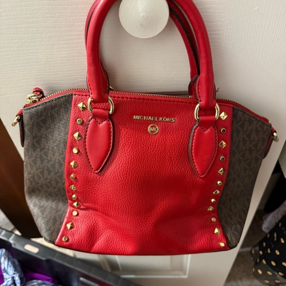 Michael Kors Red and Brown Women's Bag - Picture 4 of 4